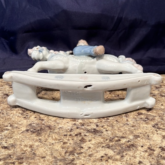 Vintage Paul Sebastian Porcelain Girl on Rocking Horse from 1991 - Picture 3 of 10